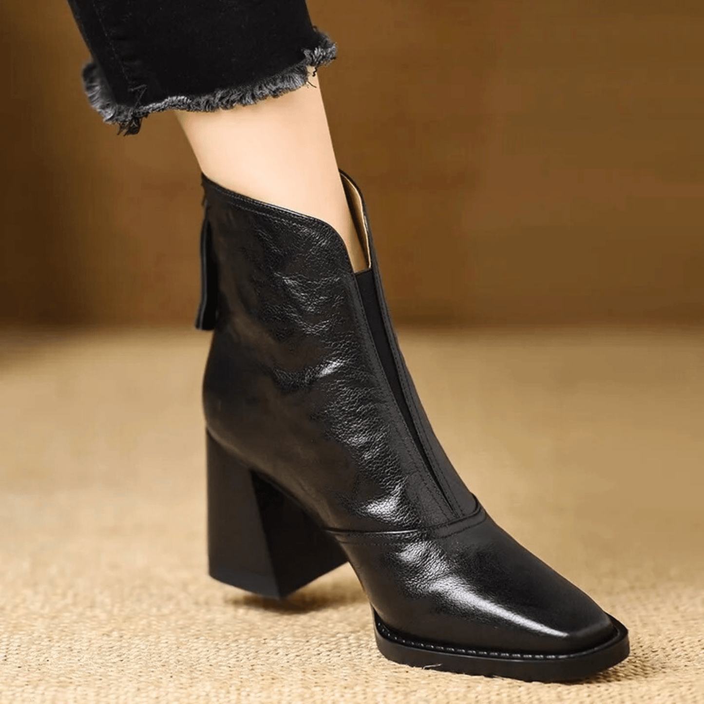 | Bottines Élégantes a Talon Moyen
