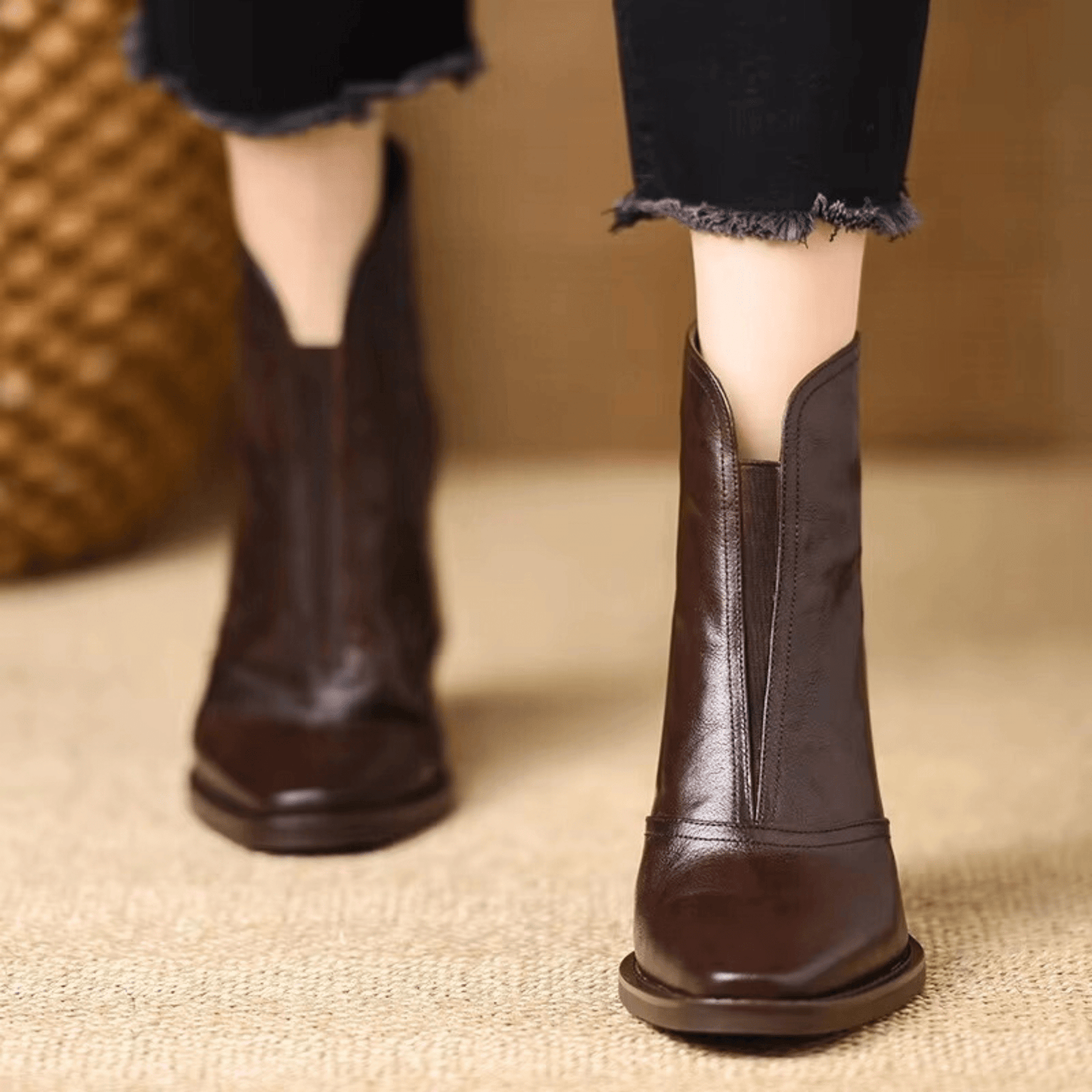 | Bottines Élégantes a Talon Moyen