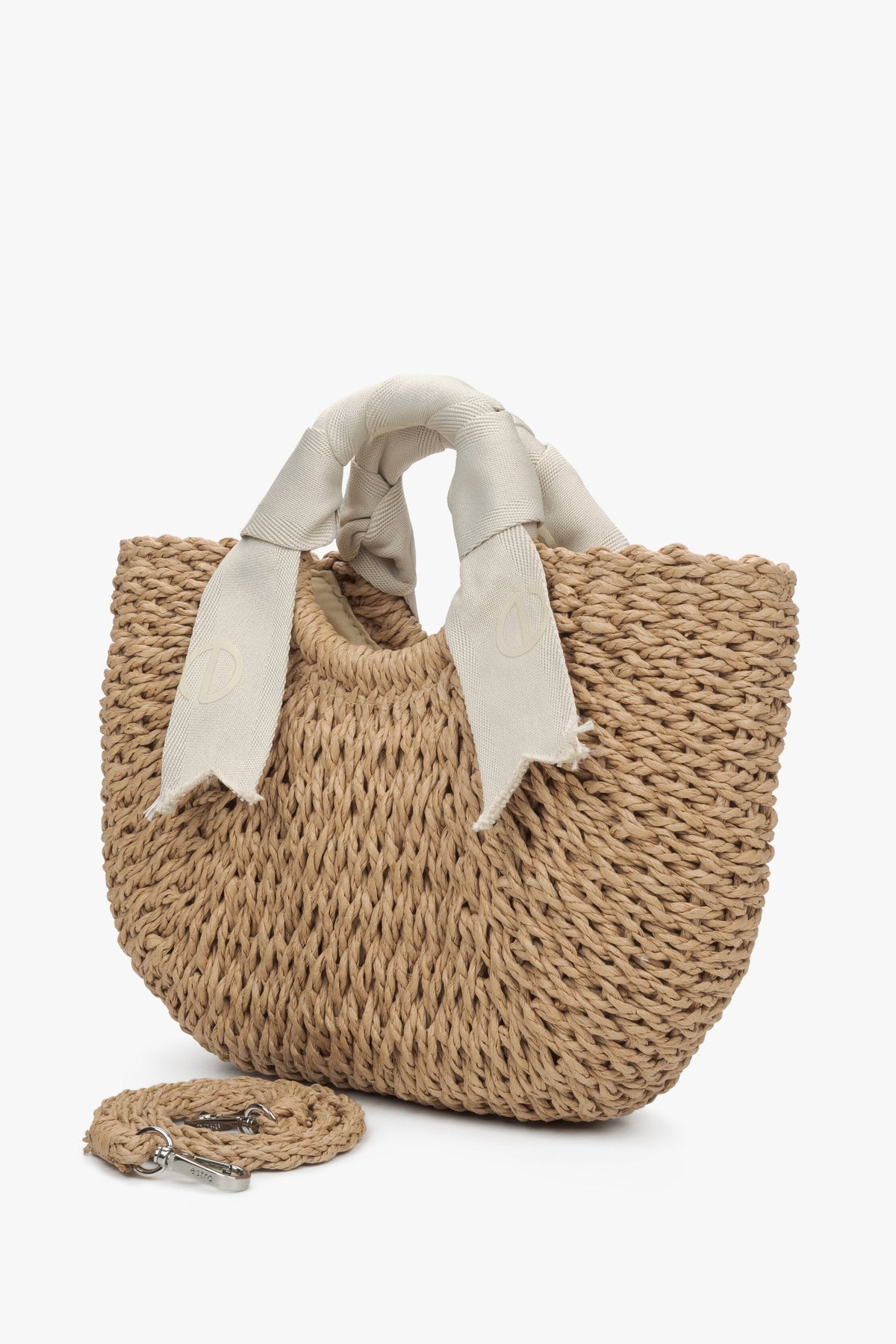 Dafne - Bolso Cesta Trenzado Beige Elegante