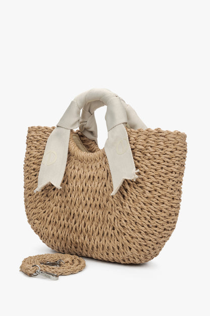 Dafne - Bolso Cesta Trenzado Beige Elegante